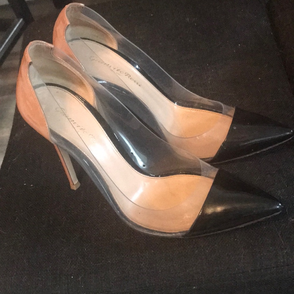 Gianvito Rossi PVC authentic 2 tone heels 36.5